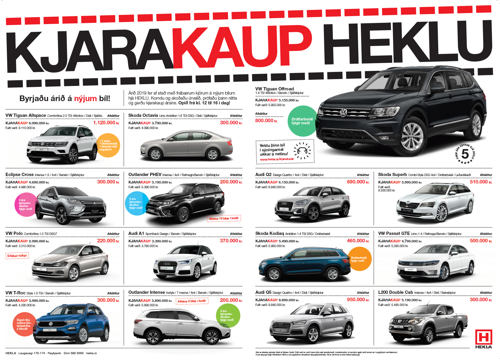 Opnunarsýning Kjarakaupa HEKLU laugardaginn 5. janúar 2019